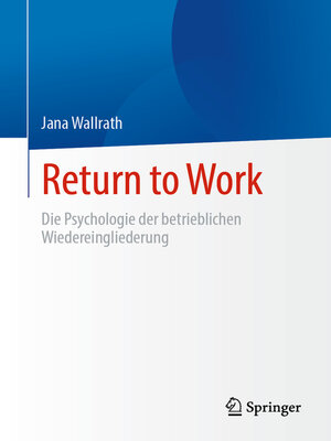 cover image of Return to Work